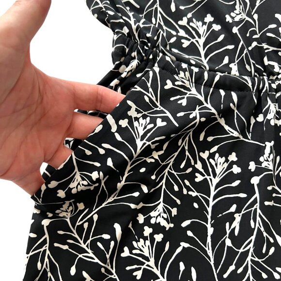 41 Hawthorn Floral Print Jersey Jumpsuit Black White Size Small Petite NWT - Picture 5 of 13